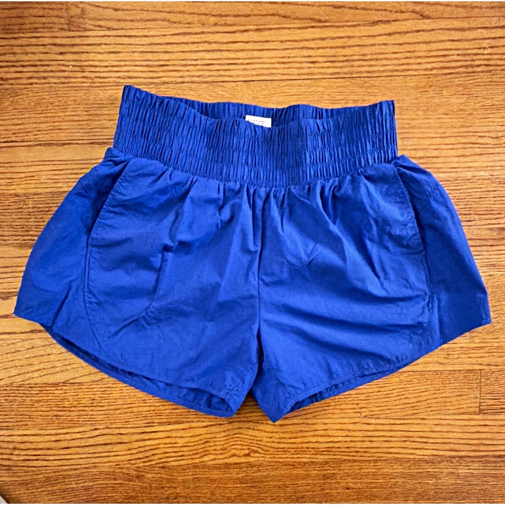 All in Motion Girl's Blue Athletic Shorts Woven Polyester Pull On Pockets XL-14